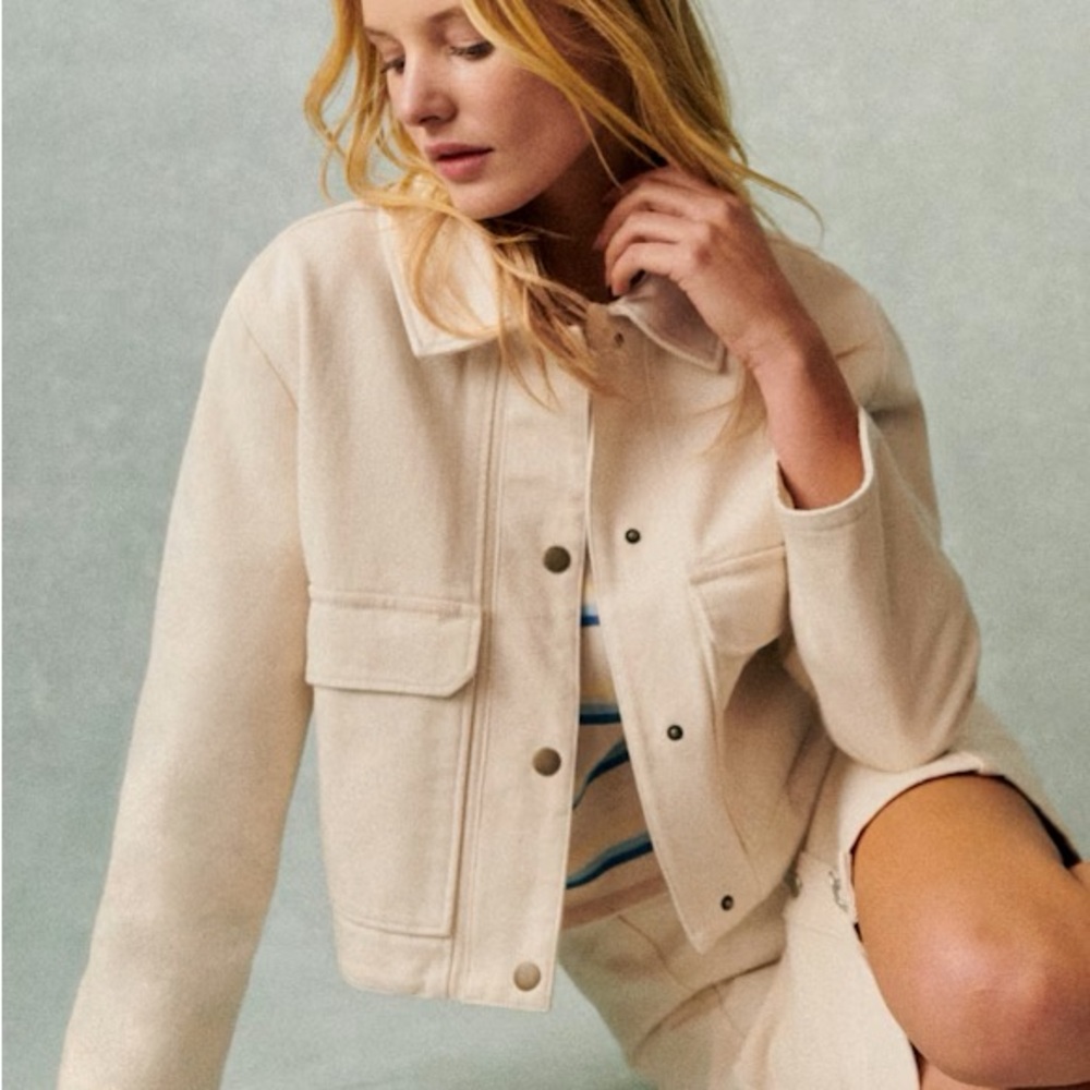 Sézane Marion Jacket in Ecru